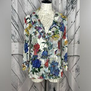 Alberto Makali Butterfly/Floral Mesh Blazer - Size M